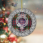 McGill Tartan Ornament,  ceramic ornament, personalized christmas ornaments, christmas tree ornaments, christmas door decorations, Plaid Ornament, Tartan Ceramic Ornament