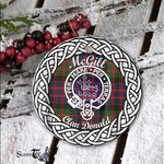 McGill Tartan Ornament,  ceramic ornament, personalized christmas ornaments, christmas tree ornaments, christmas door decorations, Plaid Ornament, Tartan Ceramic Ornament