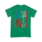 Mechanic Dad Shirt American Flag Piston Muscle Car Patriotic Vintage Father's Day Shirt - Scotstee Shop
