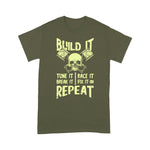 Mechanic Dad Shirt Build It Tune Break Race Fix Repeat Funny Car Guys Gifts Father's Day Shirt - Scotstee Shop
