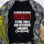 Mechanic Dad Shirt Elevator Mechanic Maintenance Flying Tools Technician Gift Father's Day Shirt - Scotstee Shop