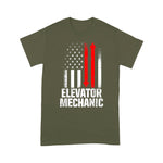 Mechanic Dad Shirt Elevator Mechanic Maintenance USA Flag Shirt Technician 4th Of July Shirt Funny Father's Day Shirt - Scotstee Shop
