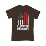 Mechanic Dad Shirt Elevator Mechanic Maintenance USA Flag Shirt Technician 4th Of July Shirt Funny Father's Day Shirt - Scotstee Shop