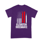 Mechanic Dad Shirt Elevator Mechanic Maintenance USA Flag Shirt Technician 4th Of July Shirt Funny Father's Day Shirt - Scotstee Shop