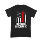 Mechanic Dad Shirt Elevator Mechanic Maintenance USA Flag Shirt Technician 4th Of July Shirt Funny Father's Day Shirt - Scotstee Shop