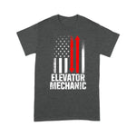 Mechanic Dad Shirt Elevator Mechanic Maintenance USA Flag Shirt Technician 4th Of July Shirt Funny Father's Day Shirt - Scotstee Shop