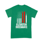 Mechanic Dad Shirt Elevator Mechanic Maintenance USA Flag Shirt Technician 4th Of July Shirt Funny Father's Day Shirt - Scotstee Shop