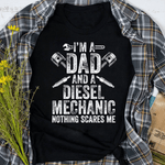 Mechanic Dad Shirt Gift For Men Father's Day Shirt Halloween Diesel Mechanic Dad Shirt Diesel Mechanic Shirts - Scotstee Shop