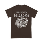 Mechanic Dad Shirt I Play With Blocks Mechanic Engine Block Car Mechanic Gift Funny Father's Day Shirt - Scotstee Shop