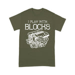 Mechanic Dad Shirt I Play With Blocks Mechanic Engine Block Car Mechanic Gift Funny Father's Day Shirt - Scotstee Shop