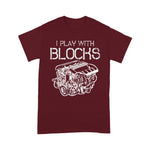 Mechanic Dad Shirt I Play With Blocks Mechanic Engine Block Car Mechanic Gift Funny Father's Day Shirt - Scotstee Shop