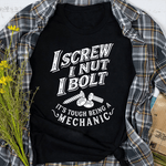 Mechanic Dad Shirt I Screw I Nut I Bolt Funny Mechanic Vintage Gifts Gift Father's Day Shirt - Scotstee Shop