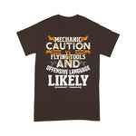 Mechanic Dad Shirt Mechanic Caution Message Funny Auto Mechanic Gift Father's Day Shirt - Scotstee Shop