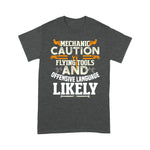 Mechanic Dad Shirt Mechanic Caution Message Funny Auto Mechanic Gift Father's Day Shirt - Scotstee Shop