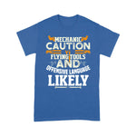 Mechanic Dad Shirt Mechanic Caution Message Funny Auto Mechanic Gift Father's Day Shirt - Scotstee Shop