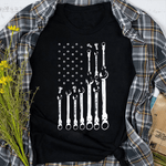 Mechanic Dad Shirt Mechanic Flag Shirt Patriotic Mechanic USA Flag Shirt 4th Of July Shirt - Scotstee Shop