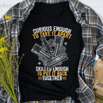 Mechanic Dad Shirt Mechanic Funny Gift Curious Enough To Take It Apart Father's Day Shirt - Scotstee Shop