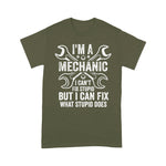Mechanic Dad Shirt Mens Im A Mechanic I Cant Fix Stupid I Can Fix What Stupid Does Gift Father's Day Shirt - Scotstee Shop