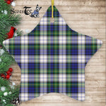 Meldrum Gordon Dress Tartan Ornament Star Ornament, Christmas Star Decorations, ceramic ornament, Plaid Star Ceramic Ornament, Christmas Ornament Decorations Gift