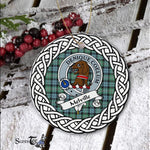 Melville Tartan Ornament,  ceramic ornament, personalized christmas ornaments, christmas tree ornaments, christmas door decorations, Plaid Ornament, Tartan Ceramic Ornament