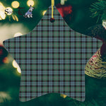 Melville Tartan Ornament Star Ornament, Christmas Star Decorations, ceramic ornament, Plaid Star Ceramic Ornament, Christmas Ornament Decorations Gift