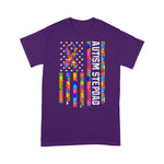 Scotstee Shop - Men Autism Stepdad Shirt American Flag Father's Day 4th Of July Shirt