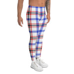Plaid Mens Running Leggings, Plaid Meggings Men's, Tartan Plaid Leggings Men, plaid leggings, mens running leggings, mens gym leggings, buffalo plaid leggings, brown leggings, grey leggings, red leggings, green leggings, purple leggings, blue leggings, Mens Sports Leggings, meggings men, Pattern Leggings
