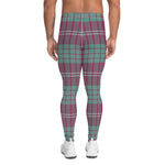 Plaid Mens Running Leggings, Plaid Meggings Men's, Tartan Plaid Leggings Men, plaid leggings, mens running leggings, mens gym leggings, buffalo plaid leggings, brown leggings, grey leggings, red leggings, green leggings, purple leggings, blue leggings, Mens Sports Leggings, meggings men, Pattern Leggings