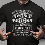 Mens 45 Years Old Gift Vintage 1976 Man Myth Legend 45th Birthday Shirt 45th birthday t shirt - Scotstee Shop