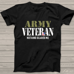 Scotstee Shop - Men's Army Veteran Nothing Scares Me American Flag 4th Of July Shirt Army Veteran Shirts army mom shirt