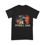Scotstee Shop - Mens Best Pitbull Dad Ever American Flag 4th Of July Gift Shirt