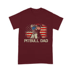 Scotstee Shop - Mens Best Pitbull Dad Ever American Flag 4th Of July Gift Shirt