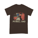Scotstee Shop - Mens Best Pitbull Dad Ever American Flag 4th Of July Gift Shirt