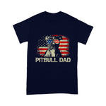 Scotstee Shop - Mens Best Pitbull Dad Ever American Flag 4th Of July Gift Shirt