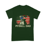 Scotstee Shop - Mens Best Pitbull Dad Ever American Flag 4th Of July Gift Shirt