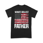 Scotstee Shop - Mens Greatest Father American Flag Fathers Day Shirts