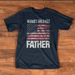 Scotstee Shop - Mens Greatest Father American Flag Fathers Day Shirts