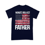 Scotstee Shop - Mens Greatest Father American Flag Fathers Day Shirts