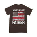 Scotstee Shop - Mens Greatest Father American Flag Fathers Day Shirts