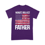 Scotstee Shop - Mens Greatest Father American Flag Fathers Day Shirts