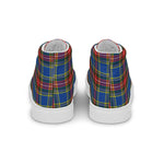 Scotstee Shop - Scotstee Shop Plaid Tartan High Top Sneakers Clan MacBeth Modern Plaid Converse High Tops Sneakers, Converse Christmas Sneakers