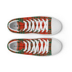 Scotstee Shop - Scotstee Shop Plaid Tartan High Top Sneakers Clan MacAulay Ancient Plaid Converse High Tops Sneakers, Converse Christmas Sneakers