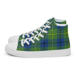 Tartan Men High Top Shoes Clan Johnston Ancient Plaid Converse High Tops Sneakers, Converse Christmas Sneakers Plaid High Top Shoes For Men