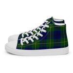 Tartan Men High Top Shoes Clan Johnston Modern Plaid Converse High Tops Sneakers, Converse Christmas Sneakers Plaid High Top Shoes For Men