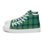 Tartan Men High Top Shoes Clan Kennedy Ancient Plaid Converse High Tops Sneakers, Converse Christmas Sneakers Plaid High Top Shoes For Men