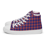 Tartan Men High Top Shoes Clan Laing of Archiestown Plaid Converse High Tops Sneakers, Converse Christmas Sneakers Plaid High Top Shoes For Men