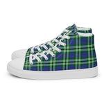 Tartan Men High Top Shoes Clan Learmonth Plaid Converse High Tops Sneakers, Converse Christmas Sneakers Plaid High Top Shoes For Men