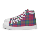 Tartan Men High Top Shoes Clan Lindsay Ancient Plaid Converse High Tops Sneakers, Converse Christmas Sneakers Plaid High Top Shoes For Men