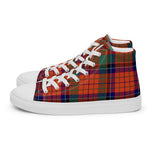 Tartan Men High Top Shoes Clan Nicolson Ancient Plaid Converse High Tops Sneakers, Converse Christmas Sneakers Plaid High Top Shoes For Men