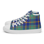 Tartan Men High Top Shoes Clan US Marine Plaid Converse High Tops Sneakers, Converse Christmas Sneakers Plaid High Top Shoes For Men